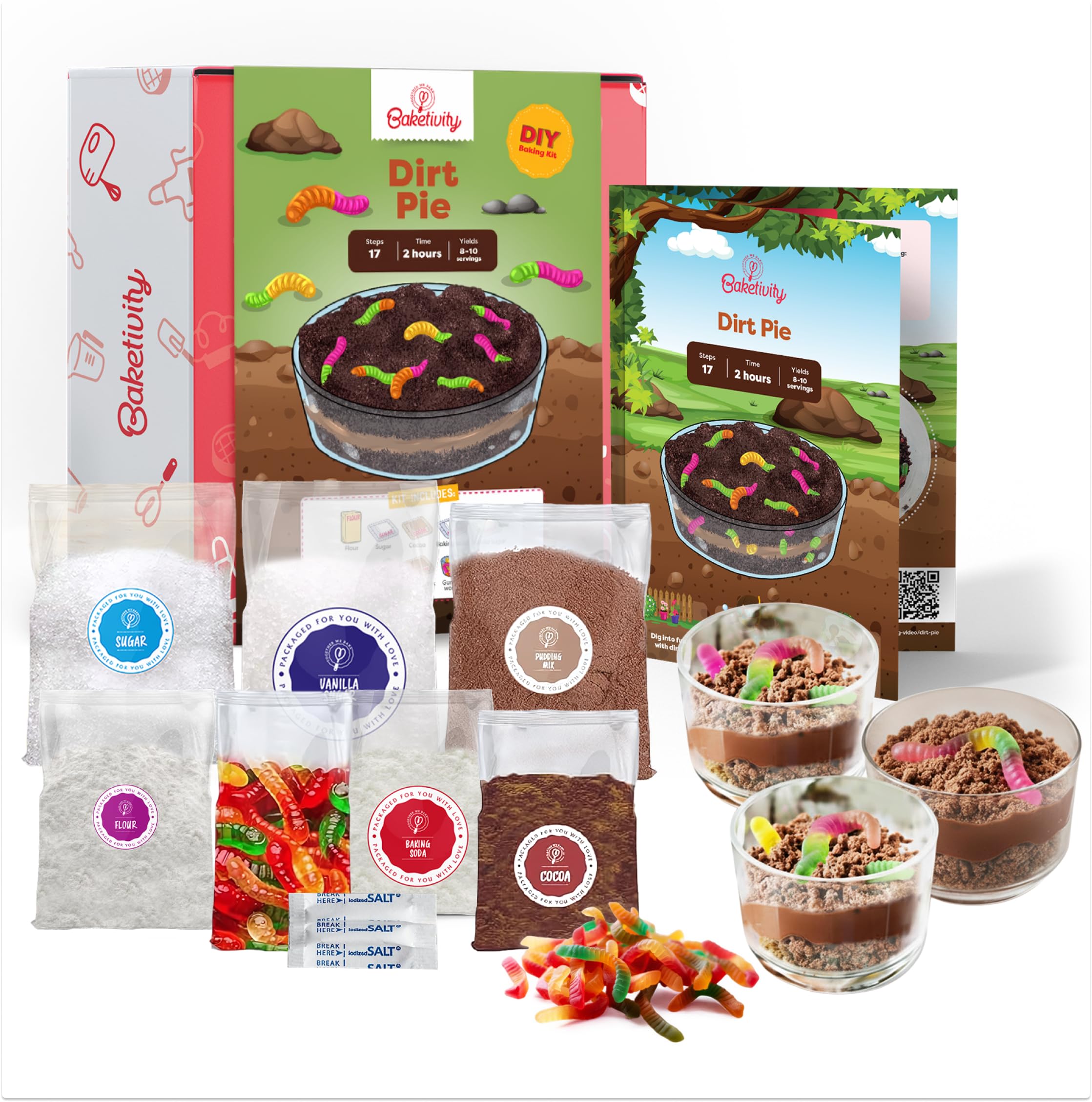 Baketivity Dirt Pie Kids Baking Kit with Pre-Measured Ingredients | Delicious Chocolate C…