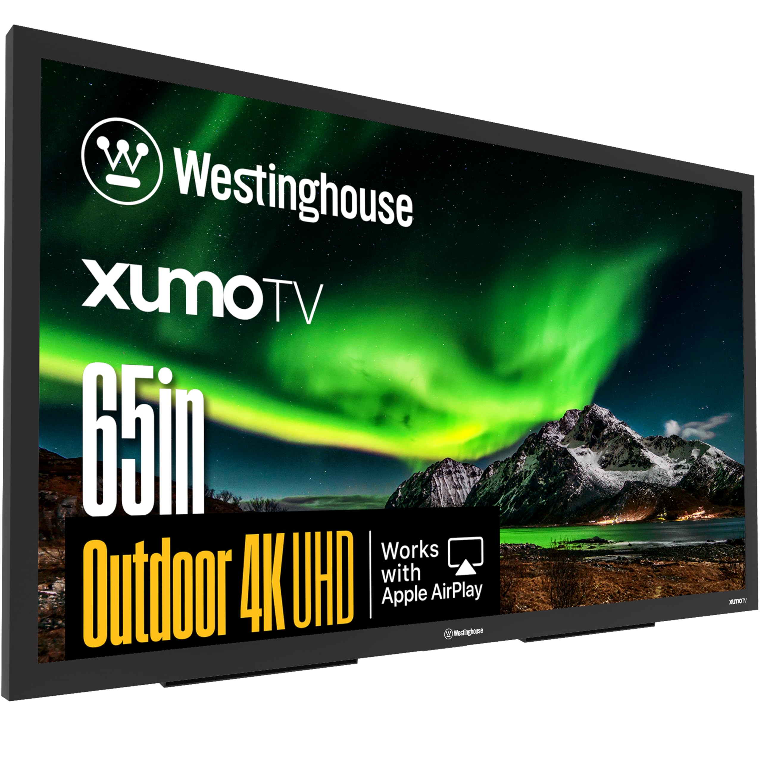Photo 1 of Westinghouse 65 Inch Smart Outdoor TV, 4K UHD 700 nits High-Brightness Temperature Resistant IP55 Waterproof, Anti-Glare Display, Partial Sun, XUMO Smart TV PS Series, Weatherproof, Bluetooth, WiFi-------minor use everything wrks