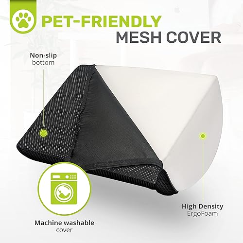 Miniatura 4 de ErgoFoam Reposapiés para debajo del escritorio en el trabajo, reposapiés ajustable 2 en 1 para debajo del escritorio, reposapiés ergonómico con