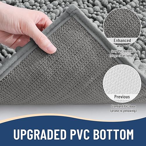 Miniatura 5 de Arotive - Tapete para baño de felpilla de lujo, extra suave, grueso, absorbente, esponjoso, antideslizante, se puede lavar y secar a máquina, para