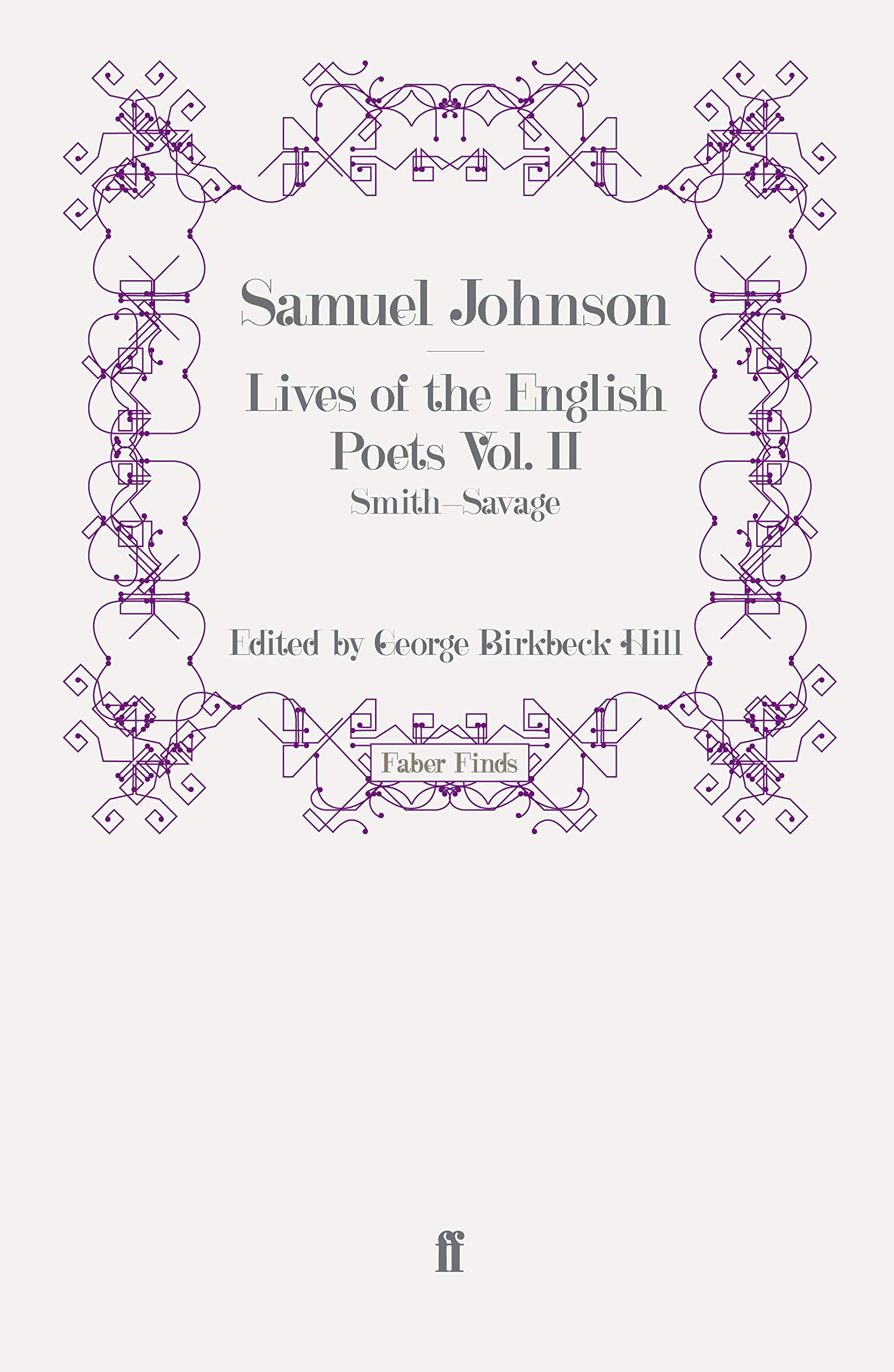 Lives of the English Poets Vol. II: Smith-Savage