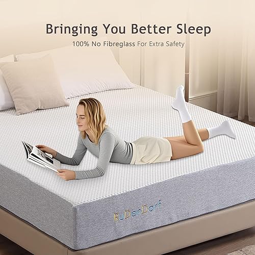 Miniatura 6 de Colchón de espuma viscoelástica de gel refrescante de 6 pulgadas, tamaño individual, colchón firme medio en una caja, certificado CertiPUR-US, 6