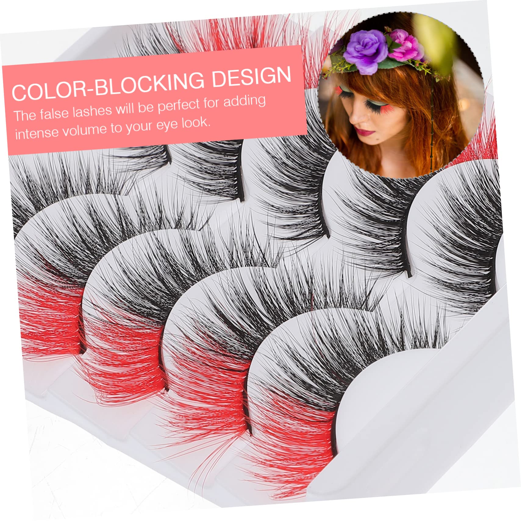 Housoutil 25pares Pestañas Postizas De Color Para Mujeres De Extensiones De Pestañas Reutilizables Para Maquillaje De Fiesta y