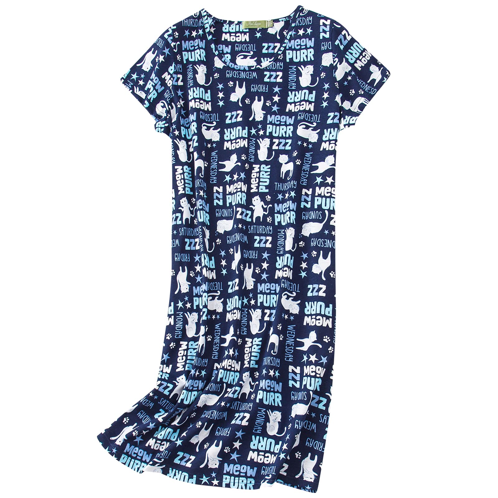 American Trends Nightgowns for Women Cotton Night Shirts Short Sleeve Night  Gown Dress Casual Pajamas Soft Sleepwear