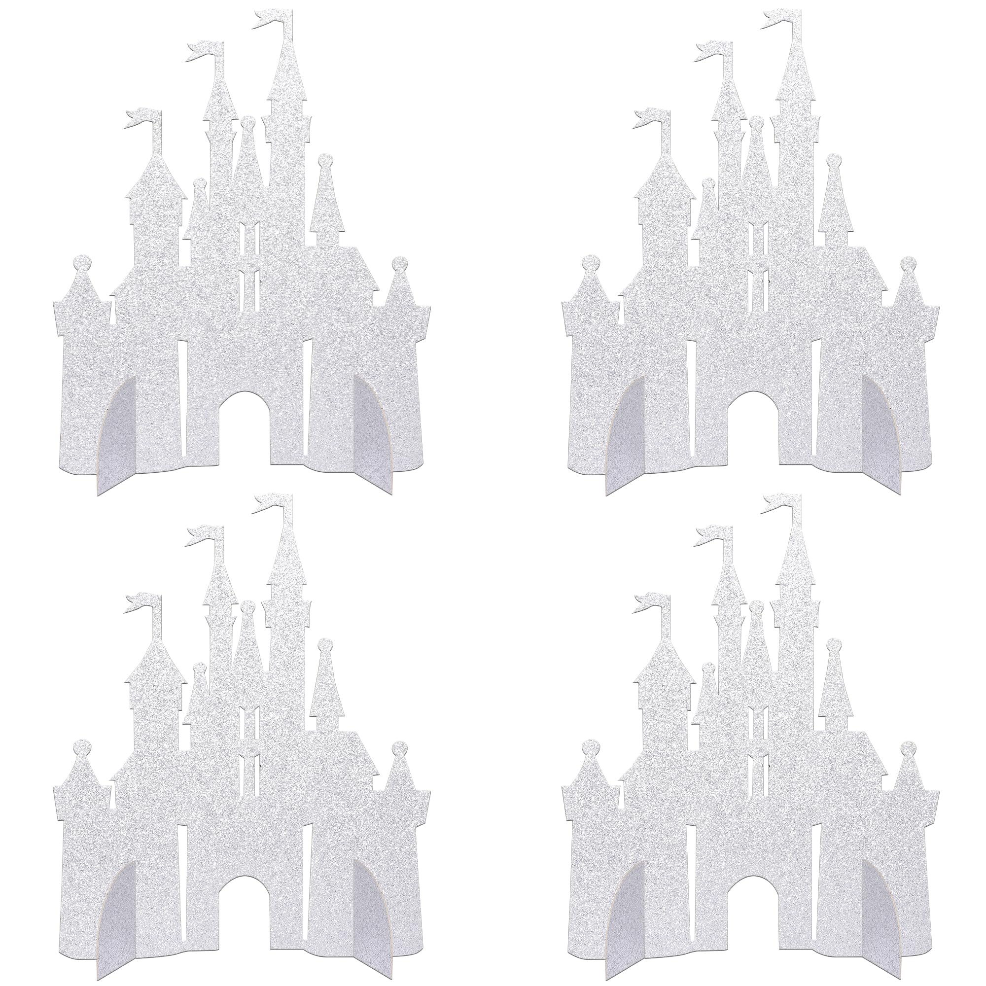 4 Pack Castle Honeycomb Table Centerpiece Celebrating Princess Happy Birthday Table Toppers Centerpieces Decorations for Castle Theme Baby Shower Wedding Birthday Party Table Decorations Supplies