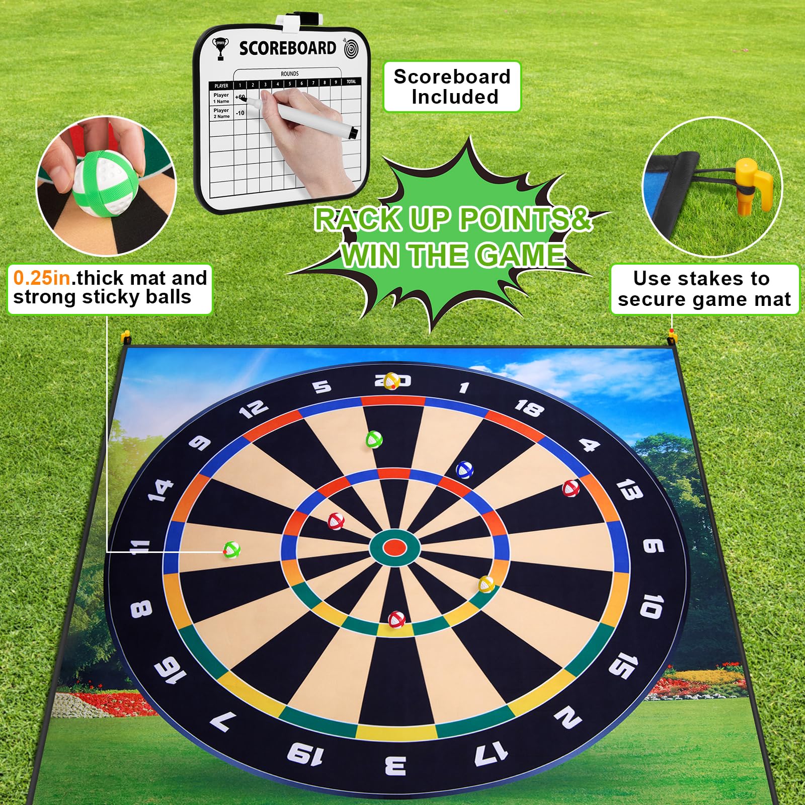 Chipping Golf Game Mat Dart Game Mat For Adults Kids