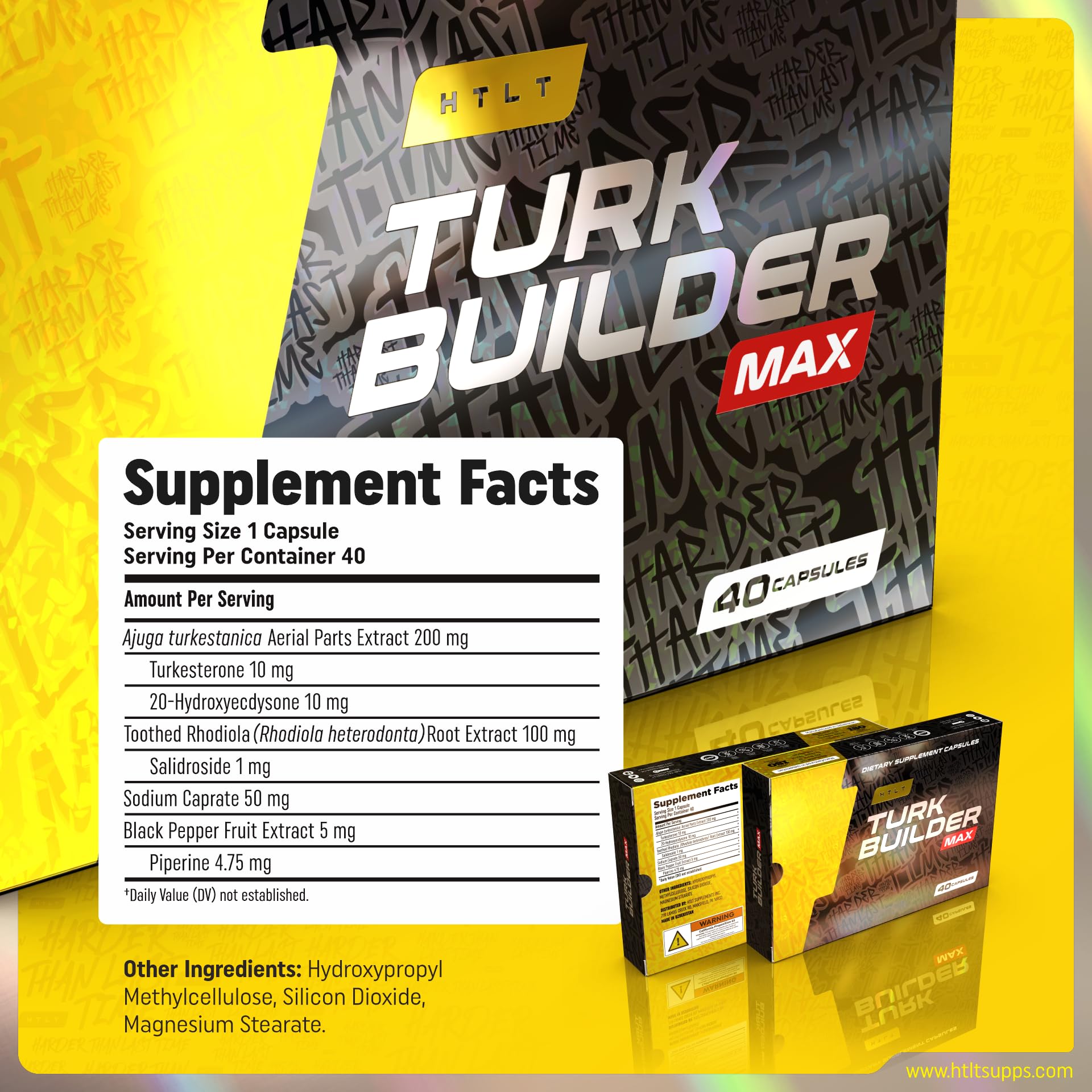 HTLT Supplements Turk Builder MAX, Strength Support, 40 Capsules — Amazon image 2
