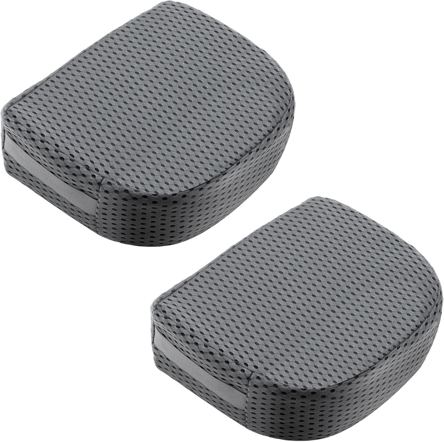 Suzile 2 Pcs Hot Tub Booster Seat Weighted Spa Bathtub Booster Seat Micro Dot Non Slip Quick Dry Bottom Portable Inflatable Cushion with 3D Mesh Cover Tub Accessory for Indoor Outdoor (Grey)