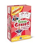 Blue Orange Super Genius Compound Words - Tabletop Card Game, Fun Flash Card Concentration Matching Game for Kids, Ages 8+, 1-6 Players, Teacher Approved, Build Your Vocabulary Games