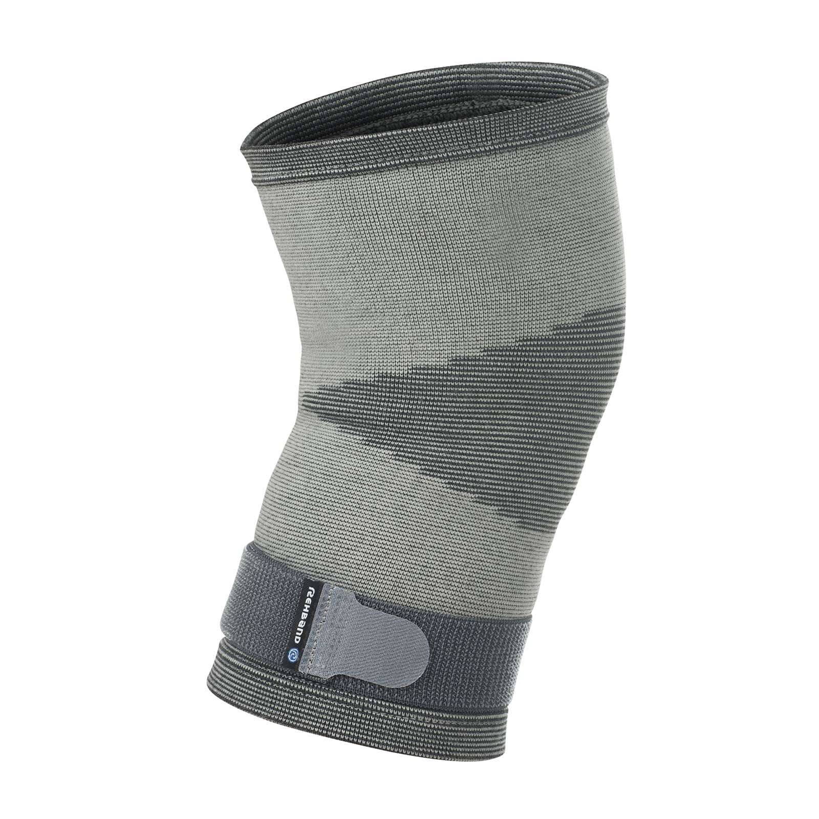 Rehband Knitted Knee Sleeve for sports & daily life, knee compression sleeve stabilizes muscles and improves blood circulation, Colour:Grey, Size:Medium