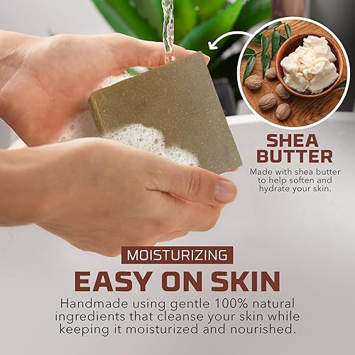 Miniatura 5 de Age of Sage Jabón de barra natural para hombres  Juego de regalo de barras de jabón de baño veganas  Jabón artesanal hecho a mano con aceite