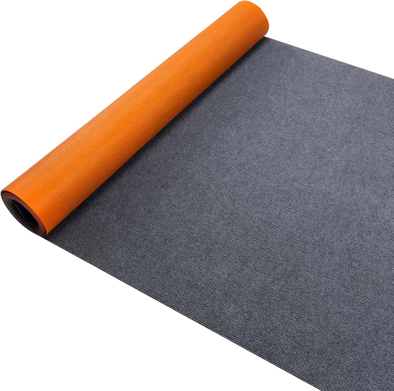 Carpet Runner 4 x 10 FT Gray – Indoor Outdoor Rug with Non-Slip TPE Rubber Backing, Commercial Floor Mat for Hallway, Kitchen, Balcony, Living Room, Patio, Deck