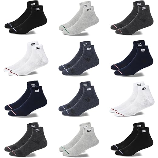Fitness Mantra 12 Pairs Sports Ankle Socks