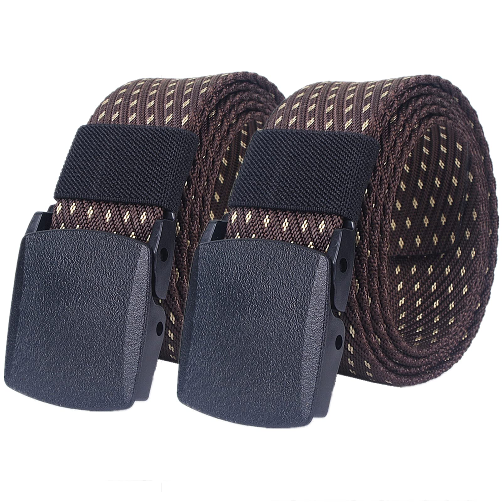 Cinturones para hombres Cinturón trenzado, cinturones for hombres y mujeres, lona de nailon, transpirable, militar, cinturón táctico de liberación rápida de talla grande, 110-160 cm de longitud, paque
