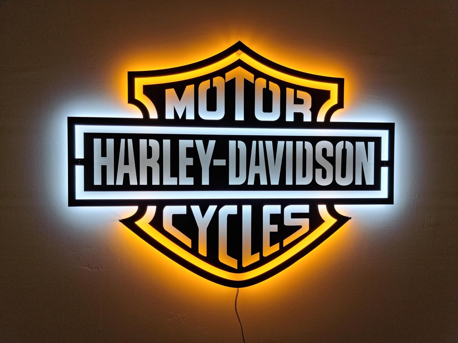 Harley Davidson, Metal Led Wall Sign Harley Davidson Gifts