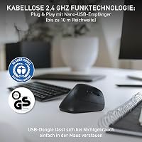 Cherry MW 4500 vezeték nélküli egér, jobbkezes, ergonomikus - fekete 7