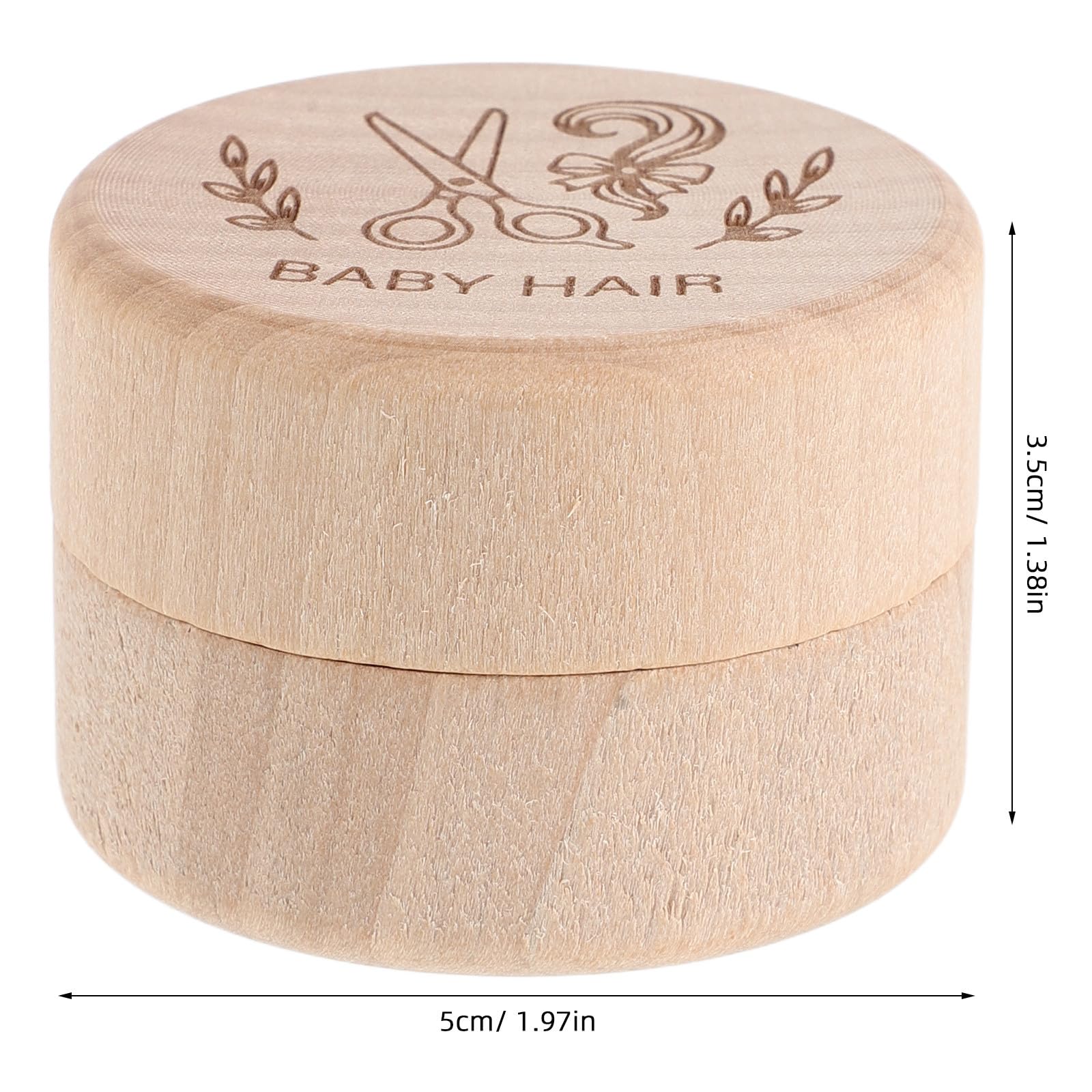 minkissy Caja de Recuerdo para Cordón Umbilical de Madera, para Guardar Pelo y Dientes de Ñiño, Adecuado para Cómoda o Mesita de Noche