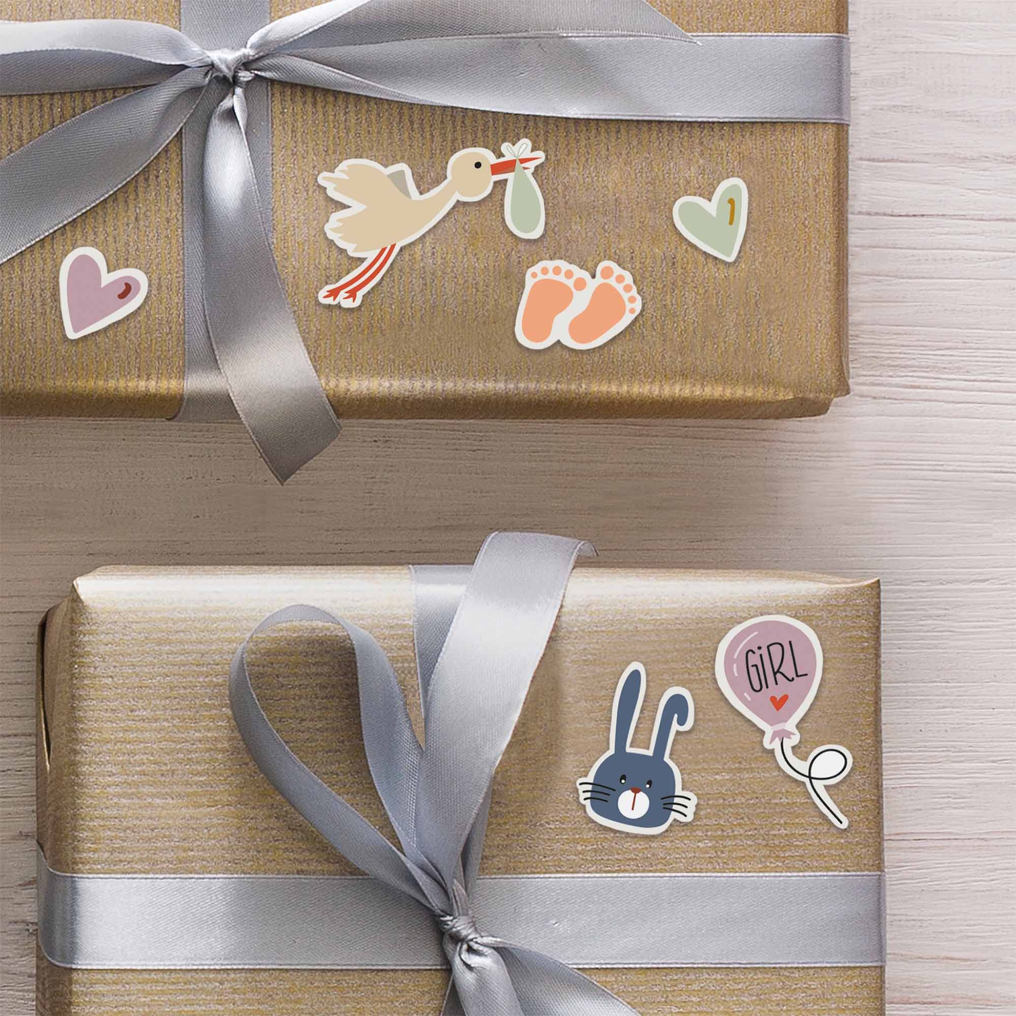 AVERY ZWECKFORM Baby-Fotoalbum Sticker Set - 189 Bunte Aufkleber Für Schwangerschaftstagebuch & Babyalbum