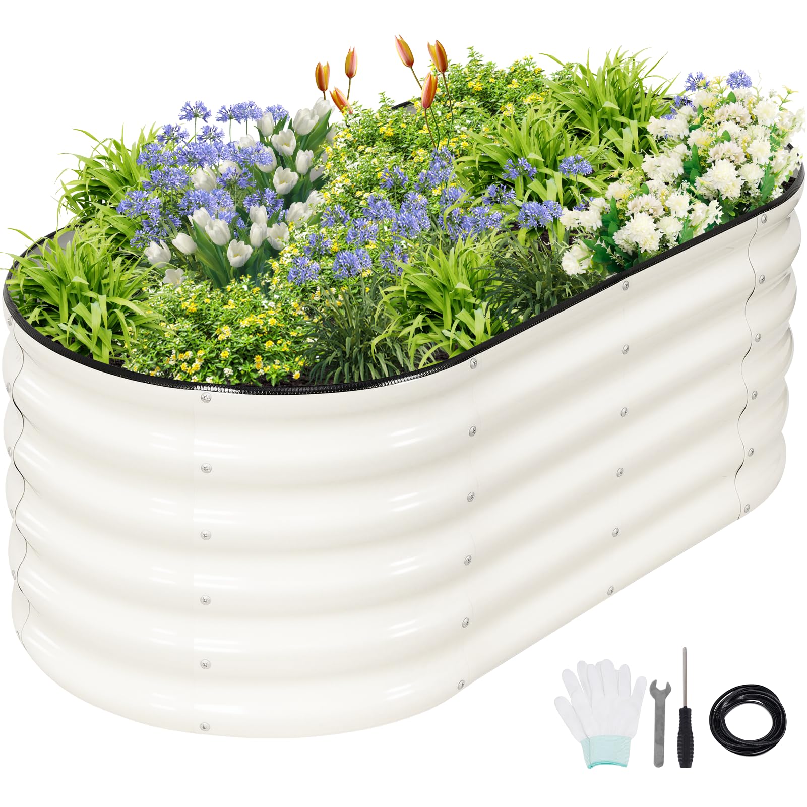 Permade Oval Galvanized Raised Garden Bed