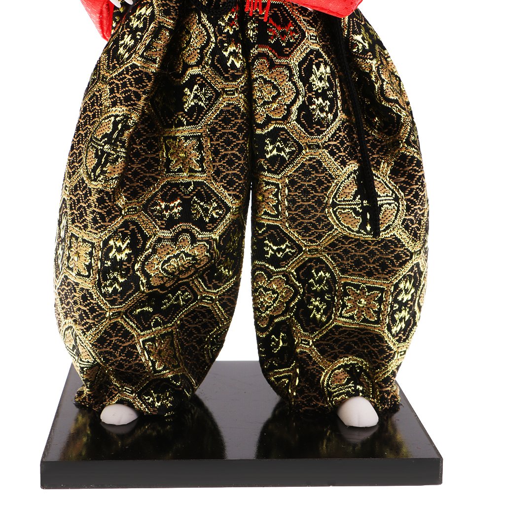 Muñeco de Guerrero Samurái Japonés, Estatua Humanoide, Cultura Japonesa, Traje Hecho de Seda, Cuerpo de Espuma, Base de Madera, Ideal como Reg, # 1, Individual