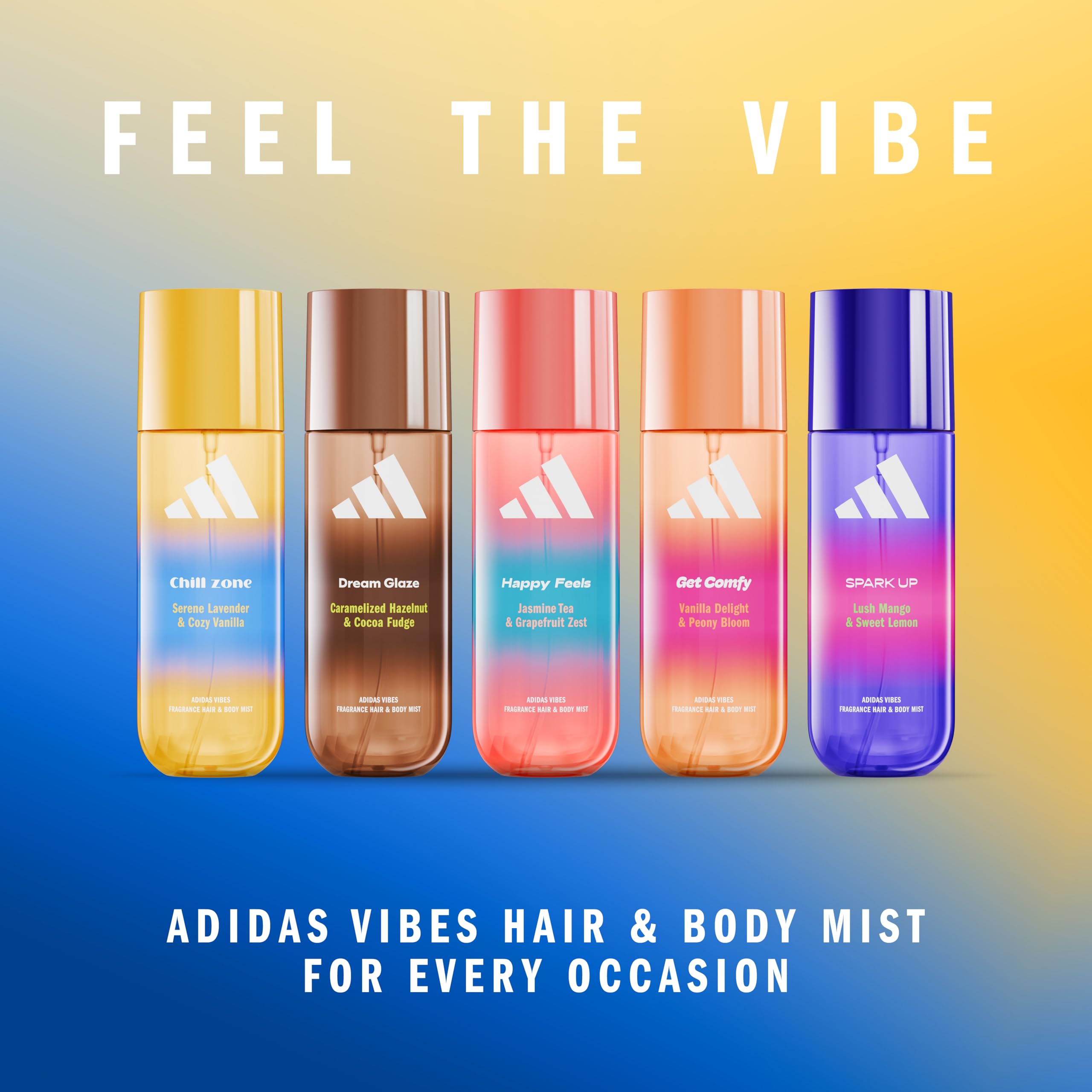 adidas Vibes Chill Zone Fragrance Hair & Body Mist, Aromatic