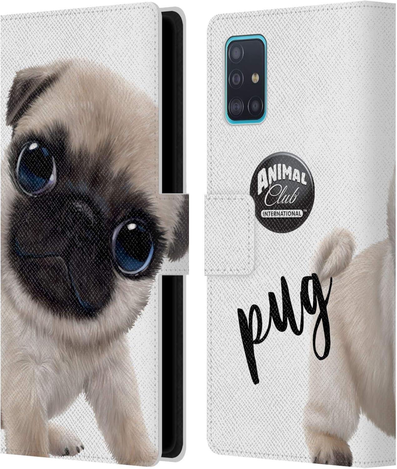 Head Case Designs Officially Licensed Animal Club International Golden Retriever Faces Leather Wallet Case Compatible with Samsung Galaxy A51 (2019)