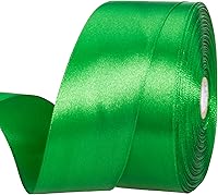 Vista 45 de Cinta de satén sólida de 1 pulgada de oro champagne, 50 yardas de cinta de tela para manualidades, envoltura de regalos, ramos florales, decoración