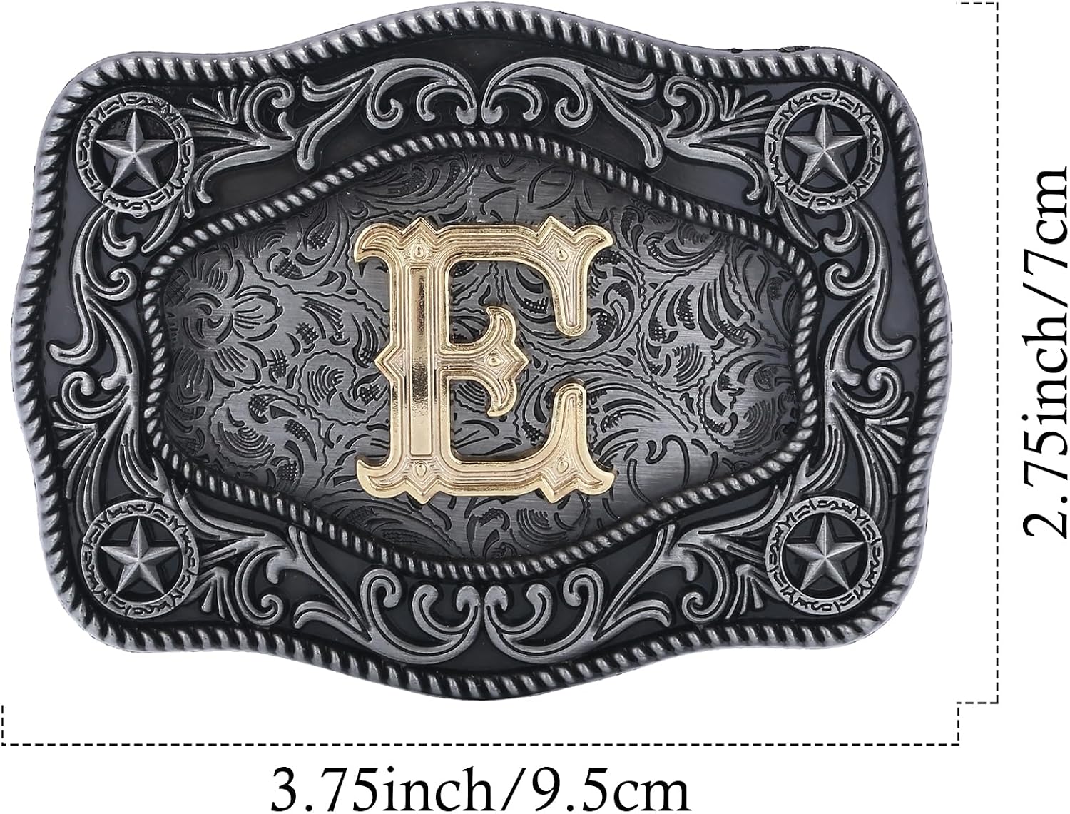 Western Belt Buckles Men Initial Letters ABCDJMR to Z Custom Texas Cowboy Belt Buckle Cowgirl Accessories for Women image 2