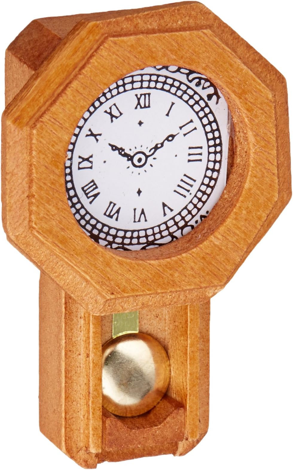 Darice 2307-11 Timeless Miniature Pendulum Wood Wall Clock, Pendulum Wall Clock