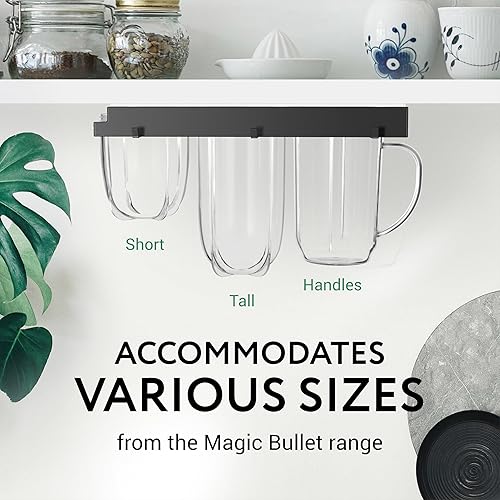Miniatura 3 de IMPRESA Paquete de 2 portavasos de almacenamiento de cocina compatible con Magic Bullet Blender - Se adapta a 6 tazas - También compatible con tapas