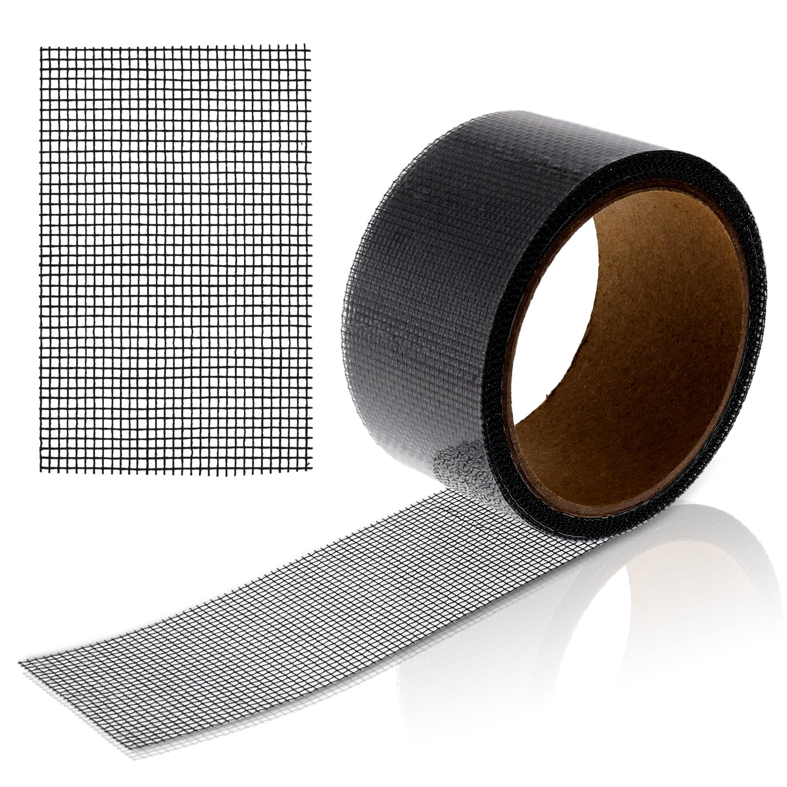 Nastro Ripara Zanzariere 5 Cm X 4,5 M - Adesivo Invisibile Grigio Per Fori E Crepe