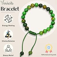 Vista 670 de Amazing Gemstone Crystal Bracelet for Women Men's Gifts - Protection Healing Crystal Bracelet - 8mm Gemstone Beaded Adjustable Bracelet Pulseras