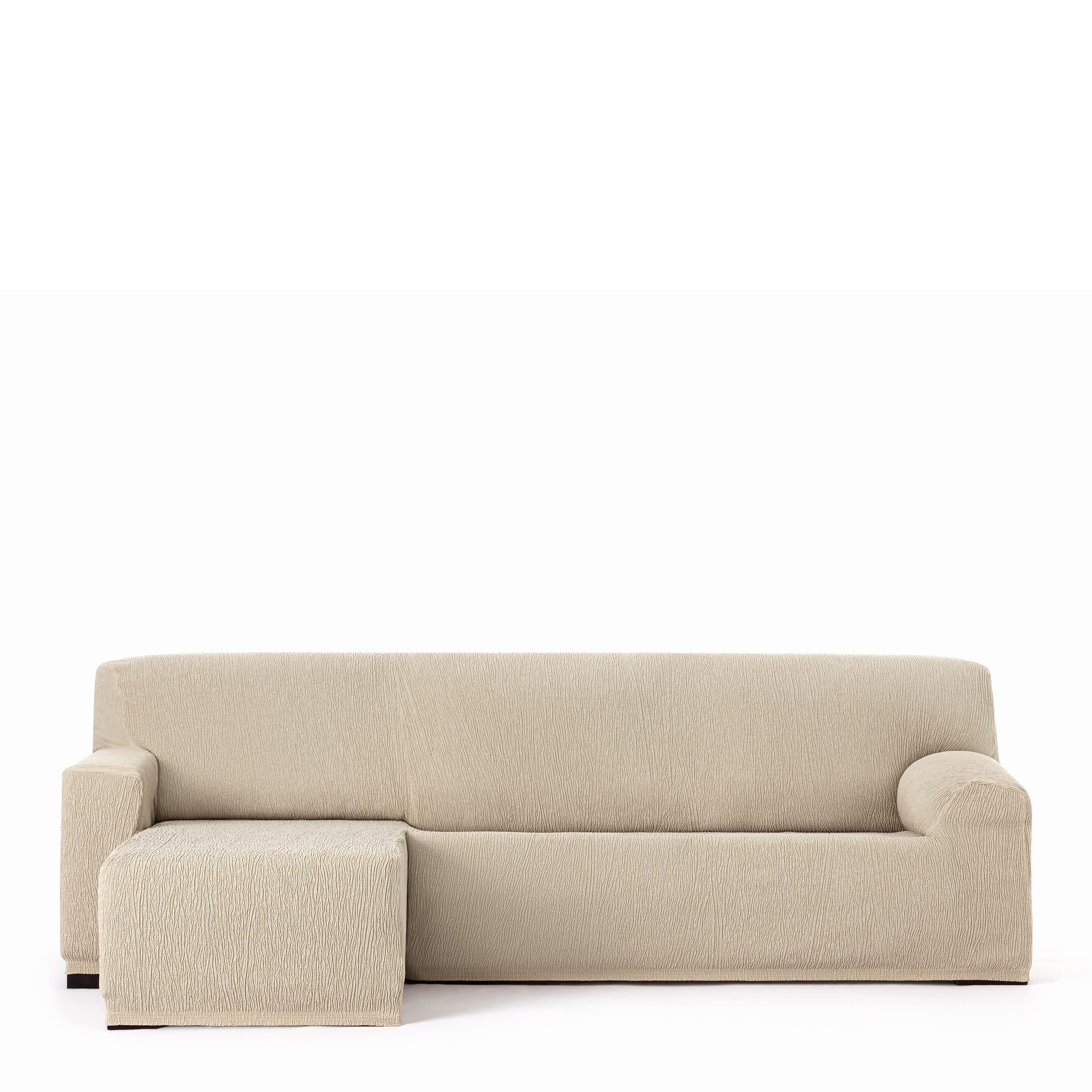 Eysa Llion Funda de sofá Chaise Longue 250-315cm Brazo Corto Izquierdo Vista Frontal Crudo