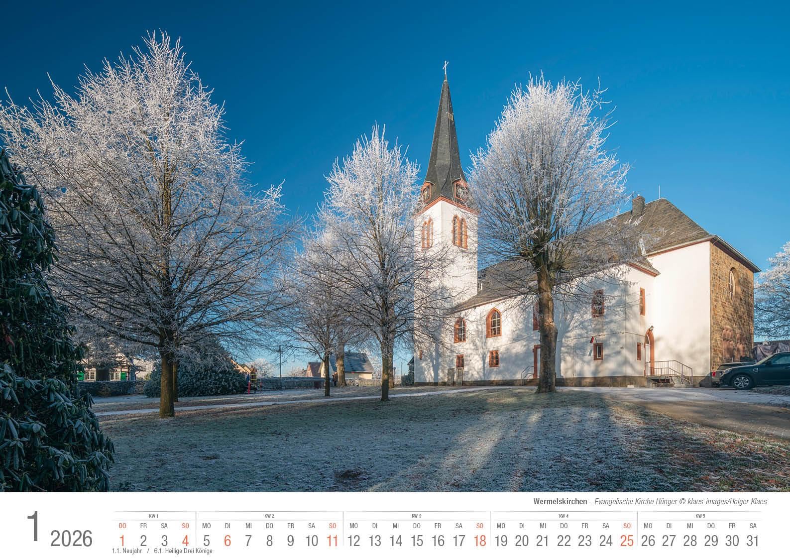 Wermelskirchen 2026 Bildkalender A3 Spiralbindung