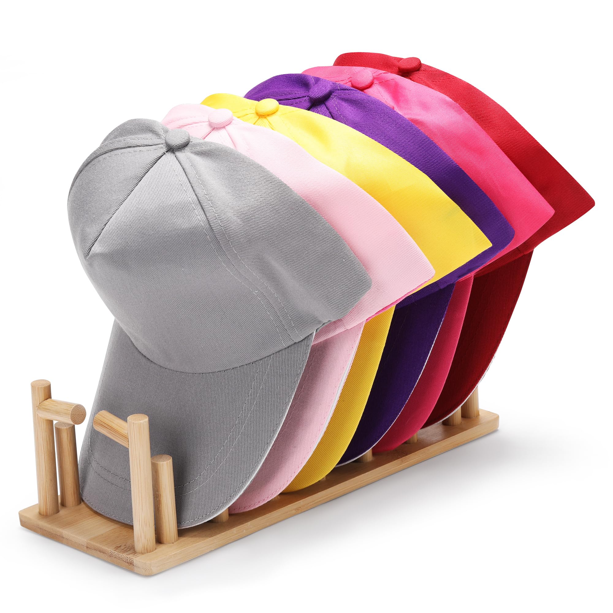 ZhiYo-Life Bamboo Hat Rack – 1-Pack Hat Organizer for Baseball Caps, Free-Standing Hat Holder for 18 Caps, Ideal for Closet, Bedroom, Dresser