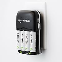 Vista 9 de Yaxa Basics - Cargador de baterías recargables para pilas AA y AAA de Níquel-metal hidruro (NiMH) con puerto de carga USB, Negro