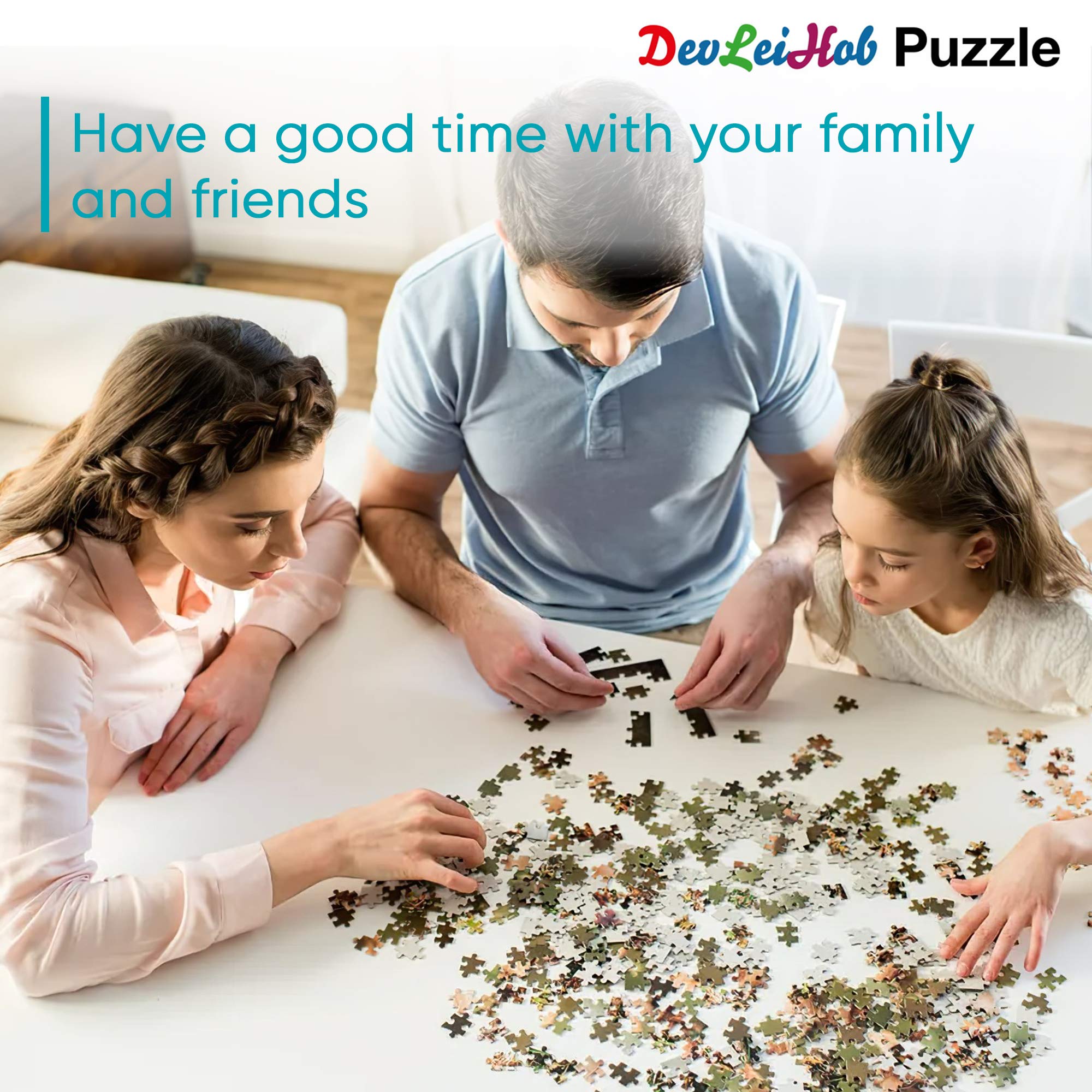 Jigsaw Puzzles 1000 Pieces for Adults and Kids Hard Puzzles Nature Series Large Thousand Pieces Puzzle Autumn Lake Board Size 27''x19'' - Image 7