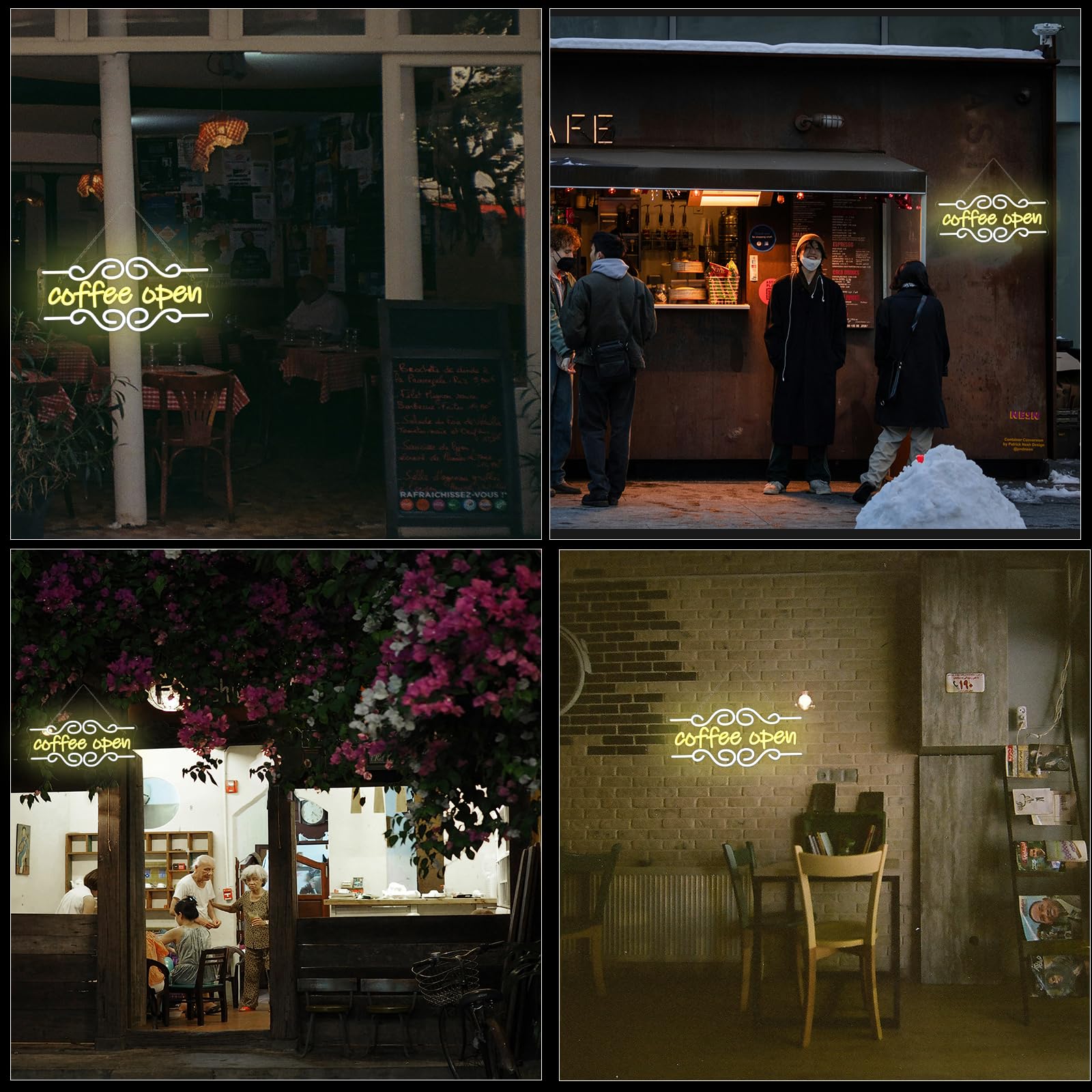 VYXIN Coffee Open Neon Light Sign,Open Neon Sign,Coffee Led Signs Suitable For Decorating Places Such As Cafe,CoffeeShop,Restaurant,Drink Bar,Coffee's Station - Image 3