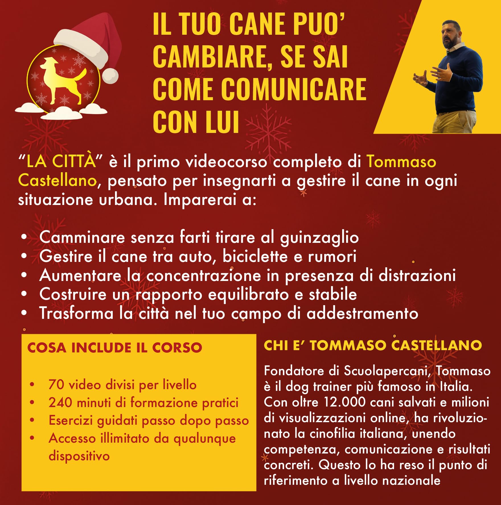 Videocorso : Ti addestro Il Cane Online - Tommaso Castellano