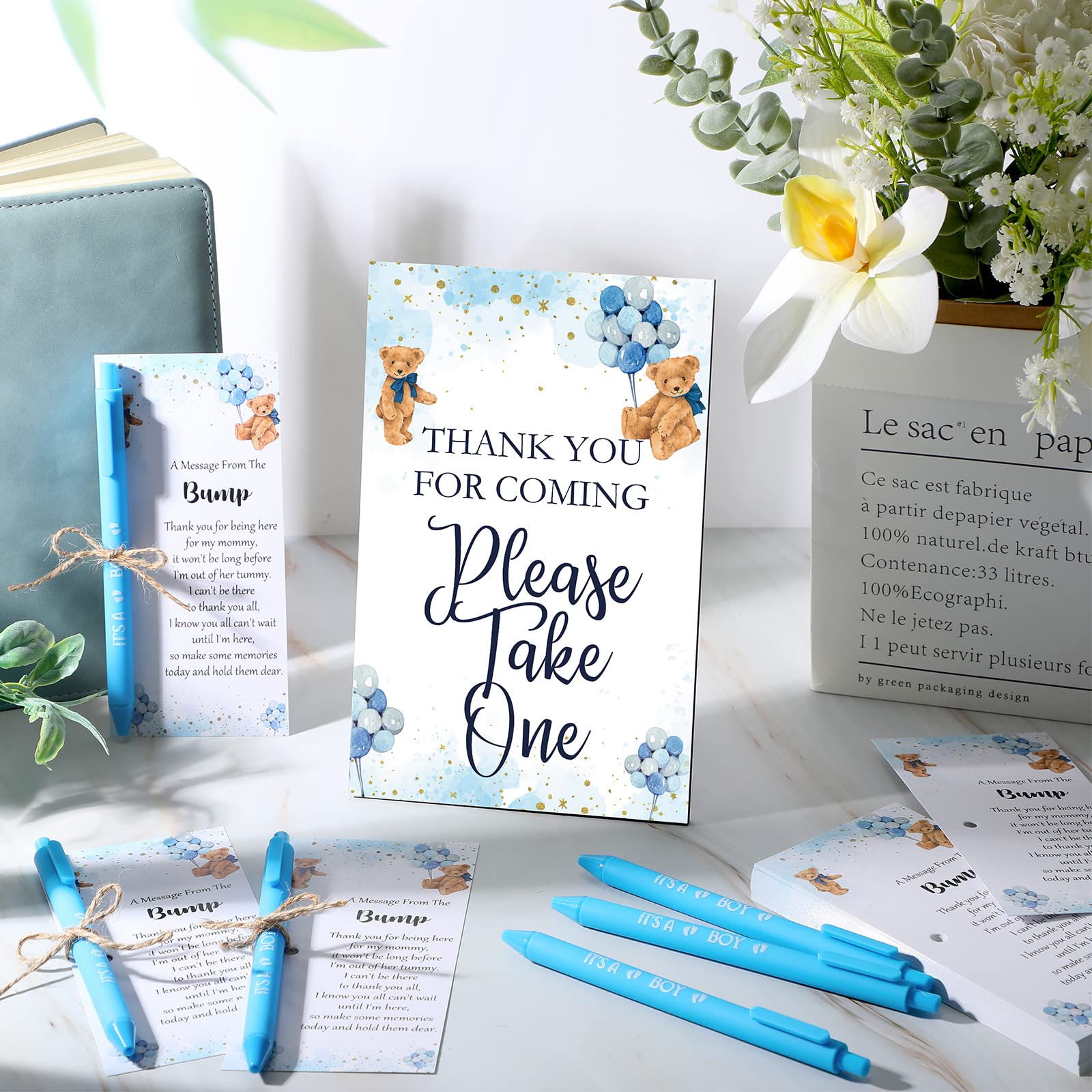 Baby Shower Decoration Kit Sintuff Baby Shower Favors Kit - 50 Thank You  Cards, Pens \u0026 Sign For Guest Gifts Aztec Skull Black Belt Buckle For Men, image size:1600x1600