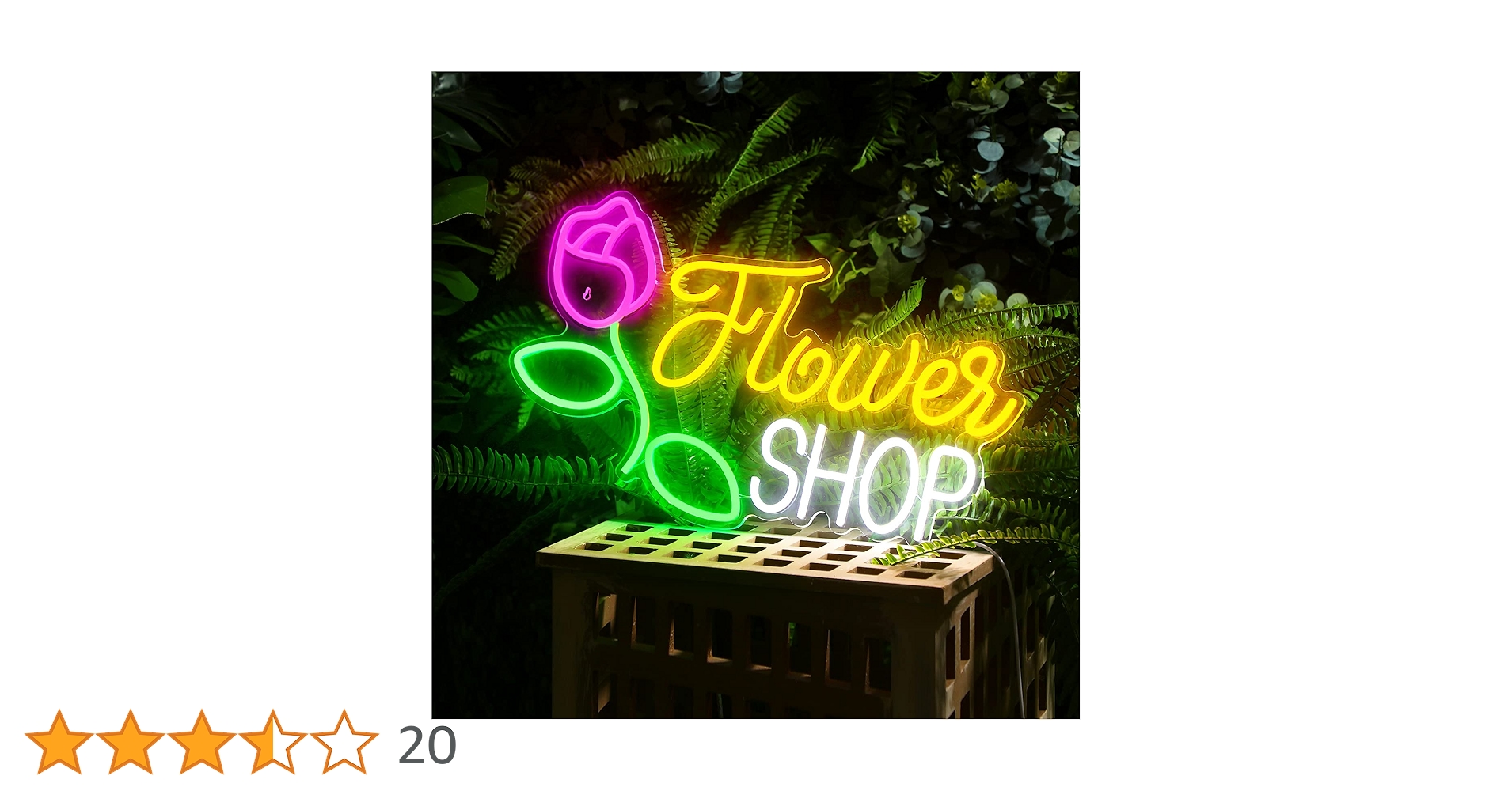 Amazon.co.jp: Panelee 大型フラワーショップ ネオンサイン 23.6 x