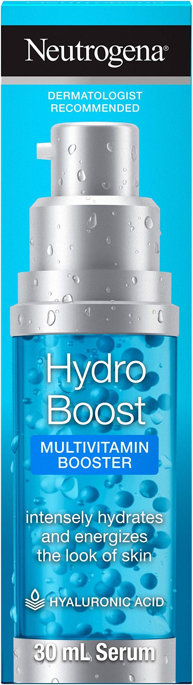 Neutrogena Hydro Boost Face Serum with Hyaluronic Acid, Multivitamin Booster for Dry Skin, 30 ml
