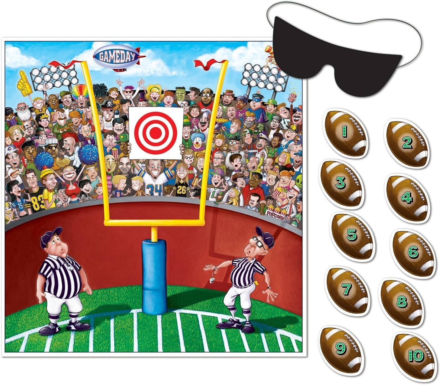 PMU Football Party Supplies and Decorations - Game Clapper 7in Super Bowl Sports Theme Party Accessories Football Indoor/Outdoor Decorations (3/pkg) Pkg/1