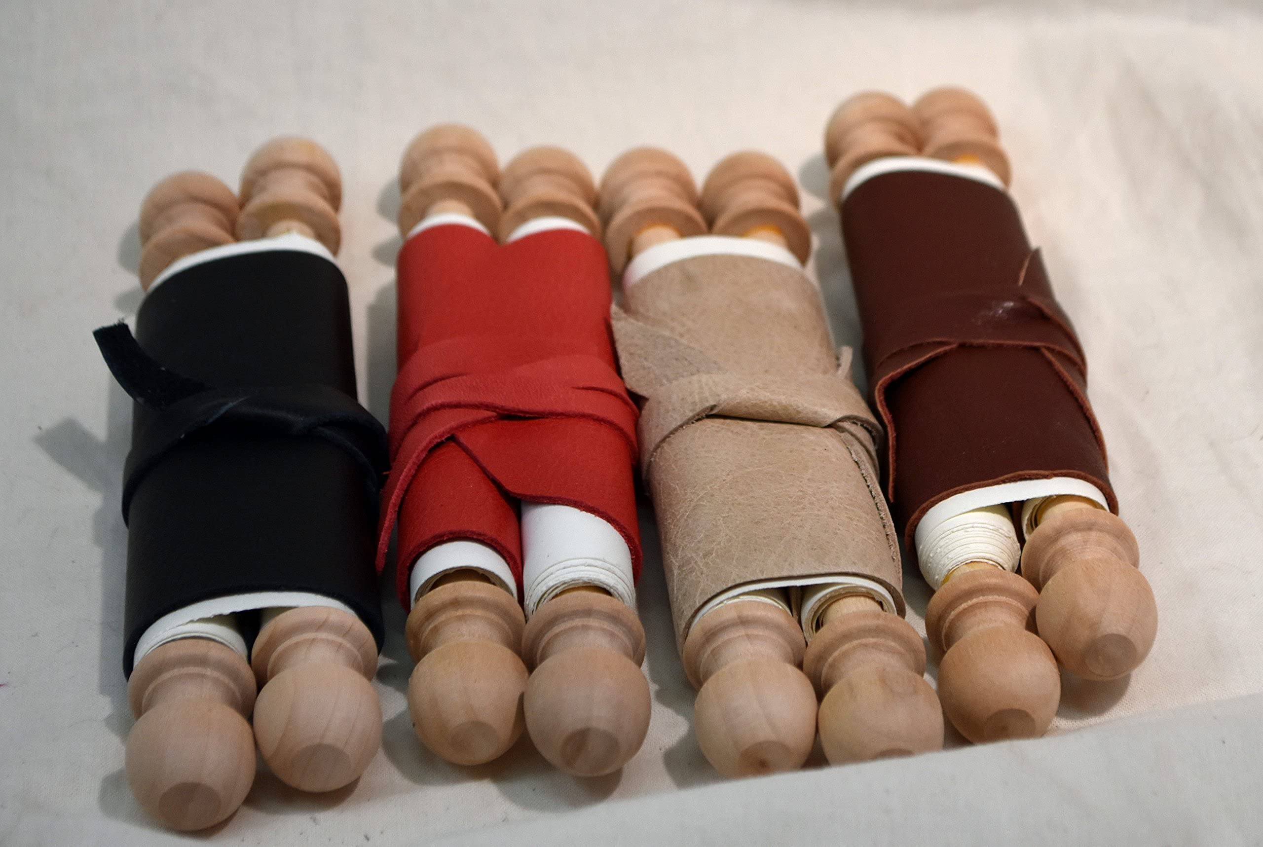 Small Blank Scroll 4x36" with leather wrap - historic writing