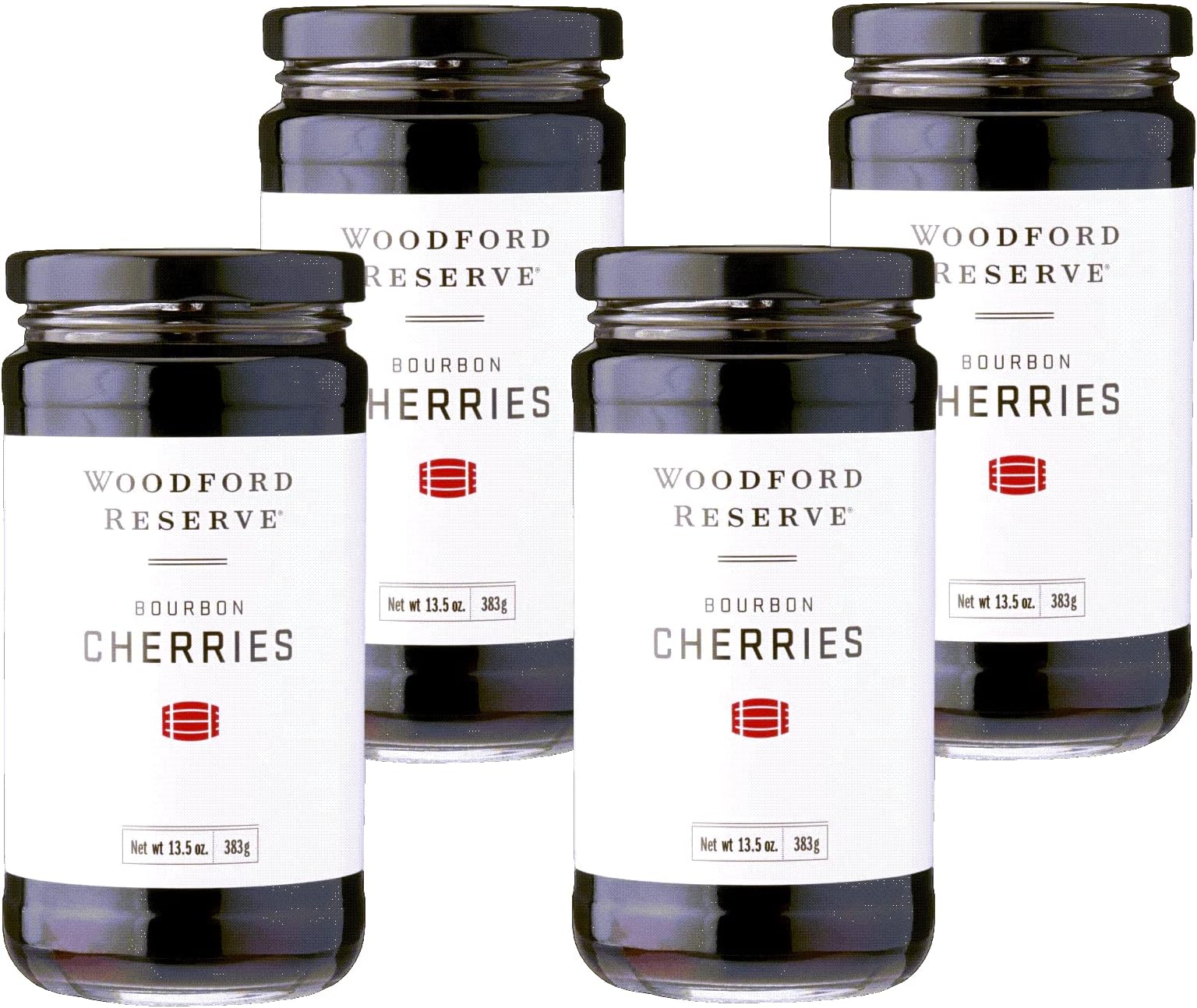 Woodford ReserveBourbon Cherries - 13.5 oz (383g) 4 Pack
