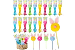 30 Pack Easter Pens in Bulk for Easter Baskets | Multi-Colored Puff...