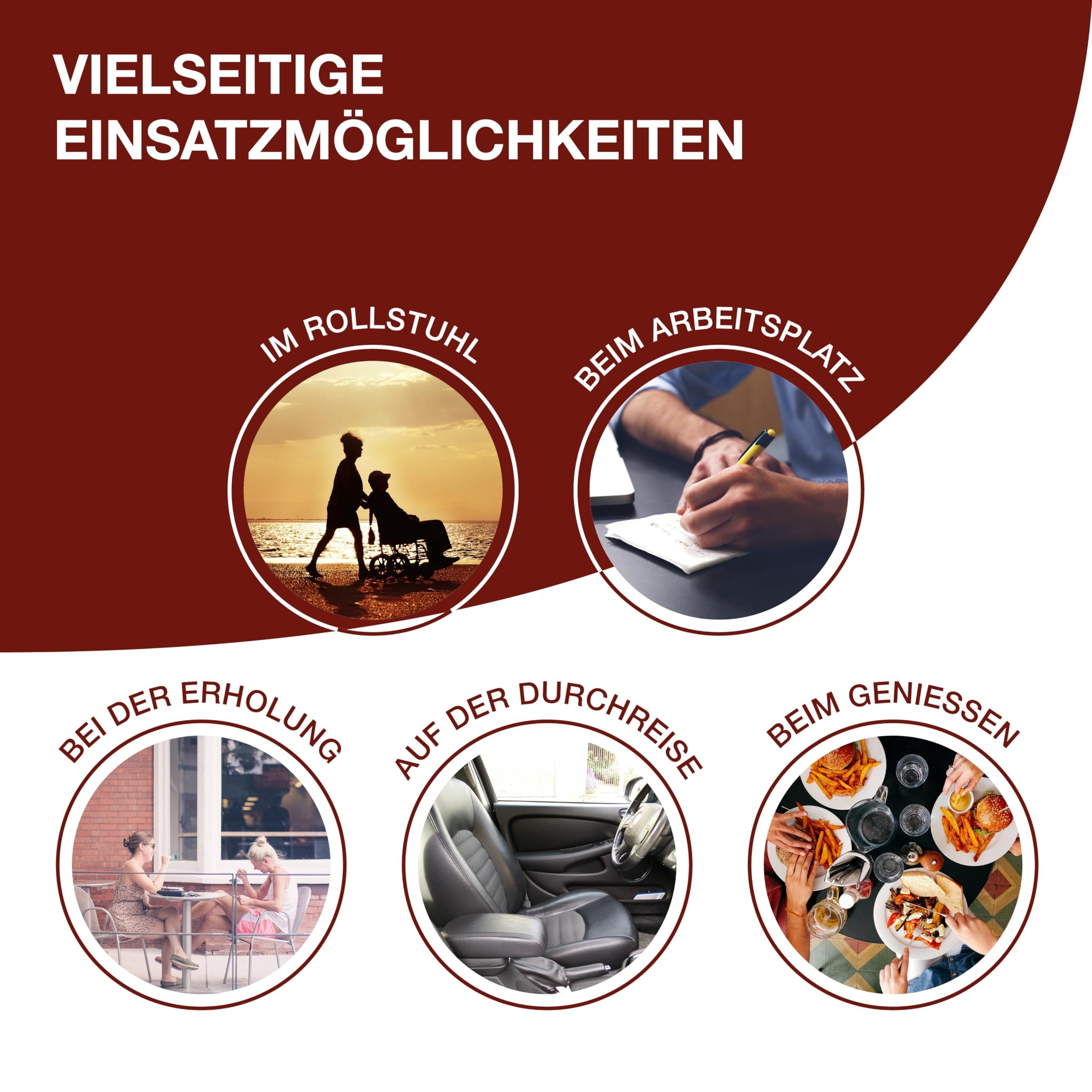PrimoLiving Orthopädisches Memory-Schaum Sitzkissen - 10 cm Sitzerhöhung - 40x40x10 cm Aufstehhilfe - festes Sitzkissen mit Ersatzbezug