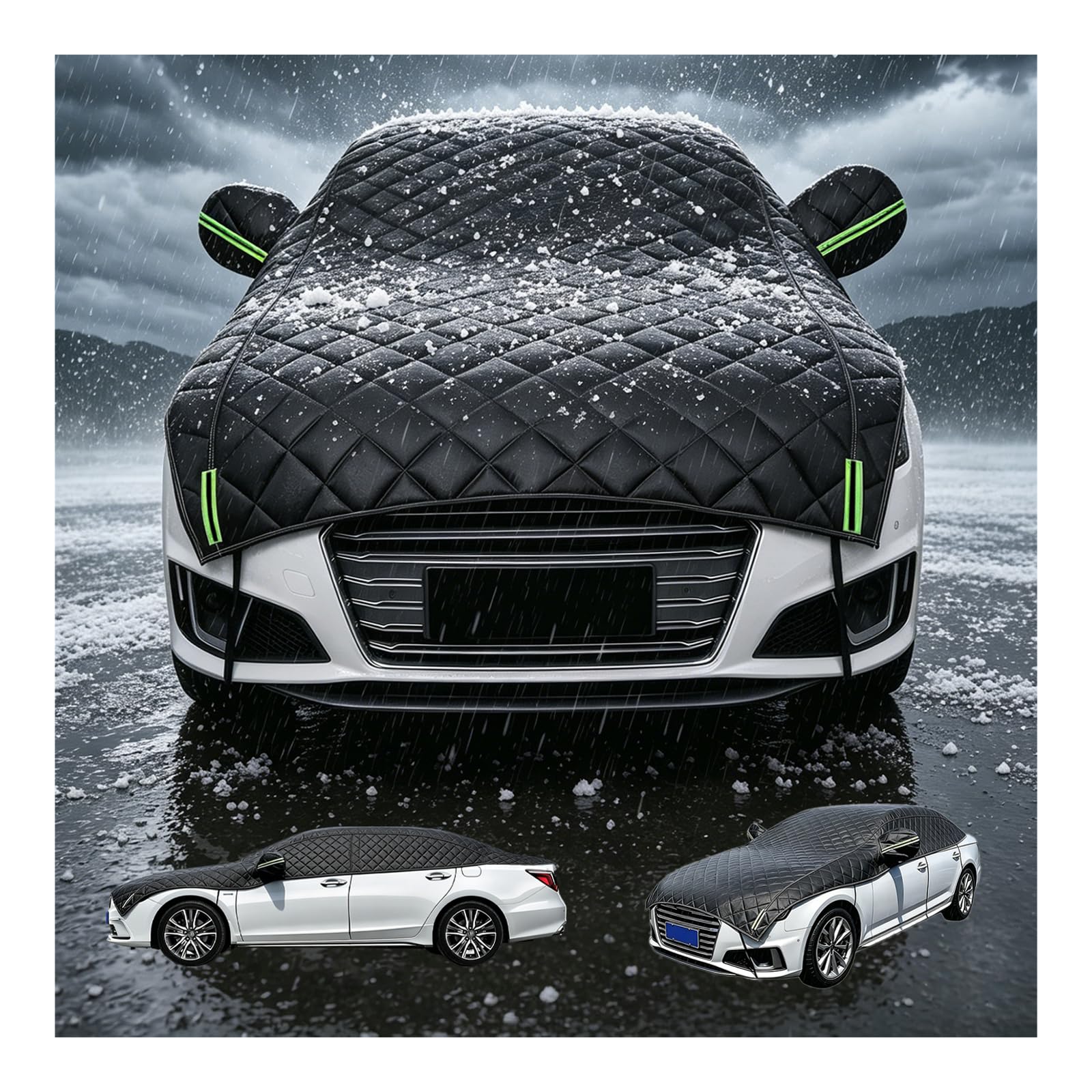 Anti-grêle Bache Voiture Exterieur pour BYD Seal U DM-i,Demi-Housse Auto Protection Imperméable Grele Rayure, Tous Temps Extérieur Voitures, Convient à Toutes Les Saisons