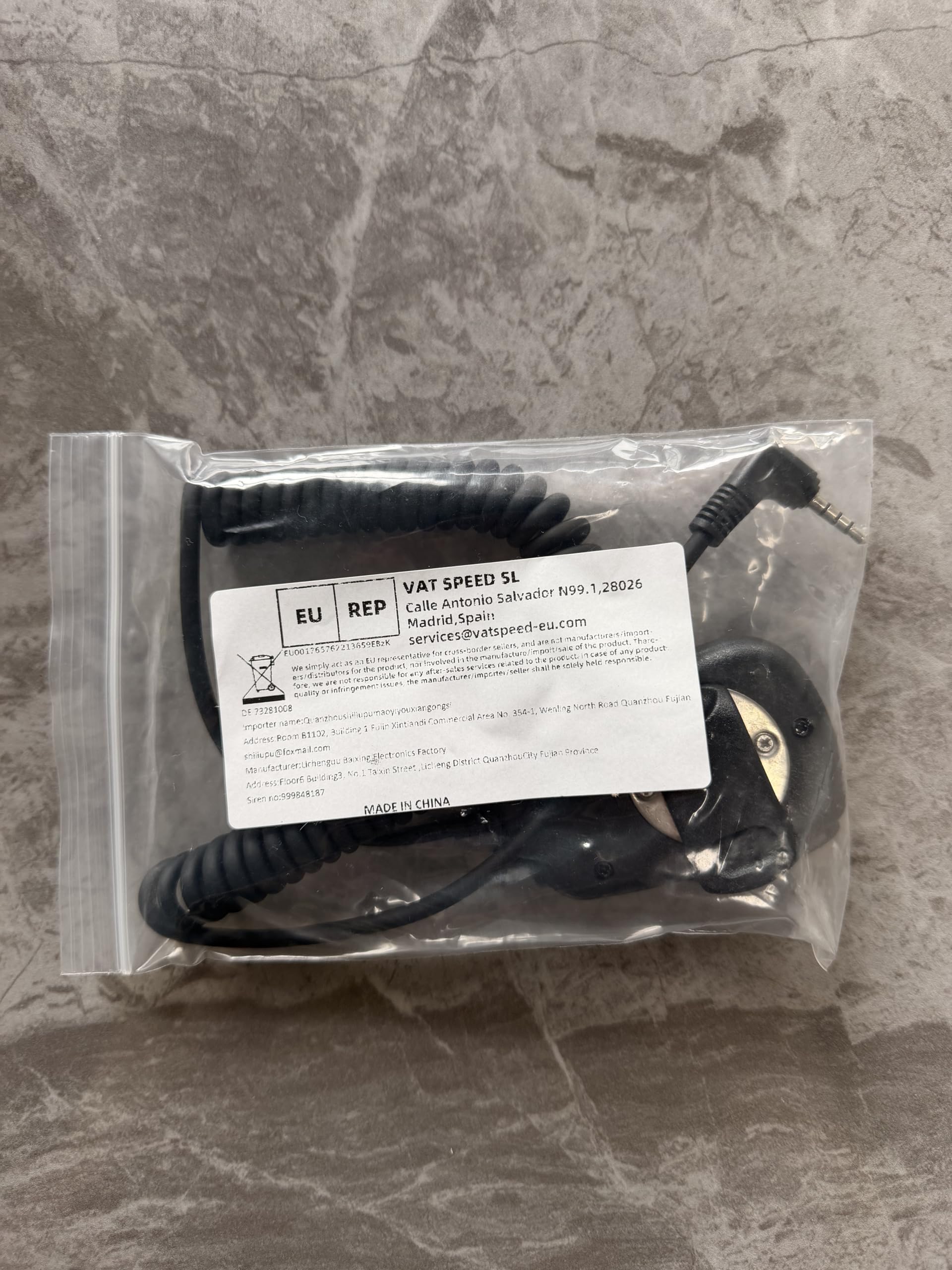 Shoulder Speaker Microphone Compatible with Yaesu/Vertex FT-60R VX-1R VX-2R VX-3R VX-5R, 360° Rotating Stainless Steel Clip, Side PTT, 3.5mm Audio Jack — view 3