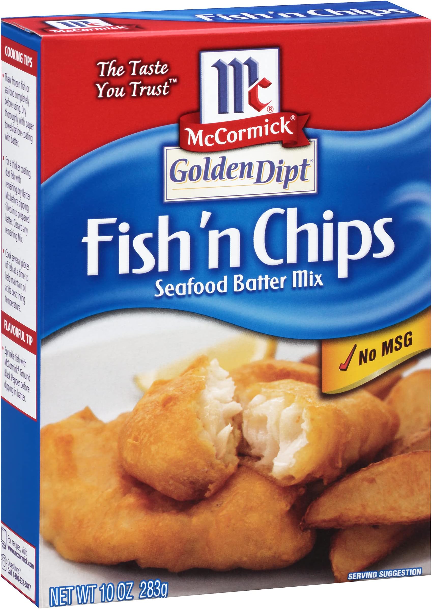 Golden Dipt Fish 'n Chips Seafood Batter Mix, 10 oz (Pack of 8)